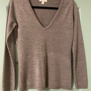 New York & Company V-Neck Sweater - Taupe